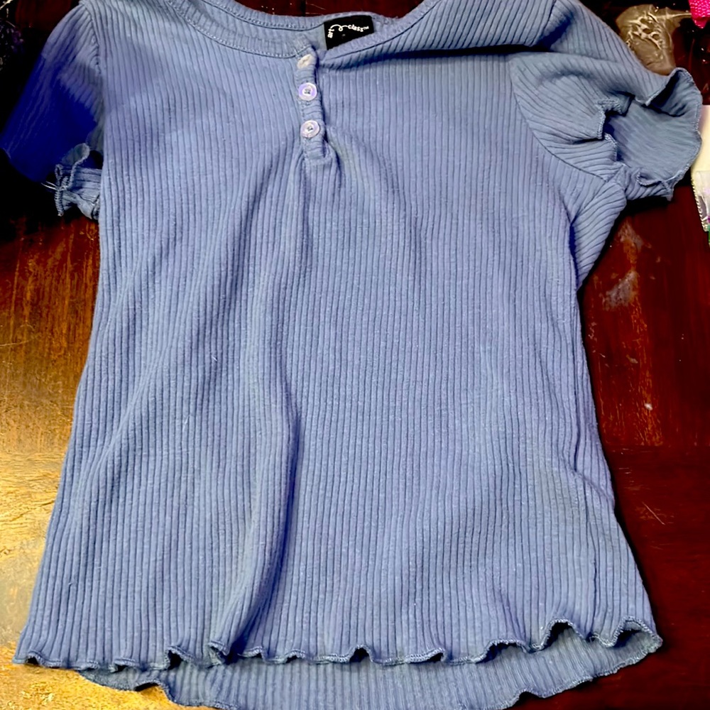 Blue crop top